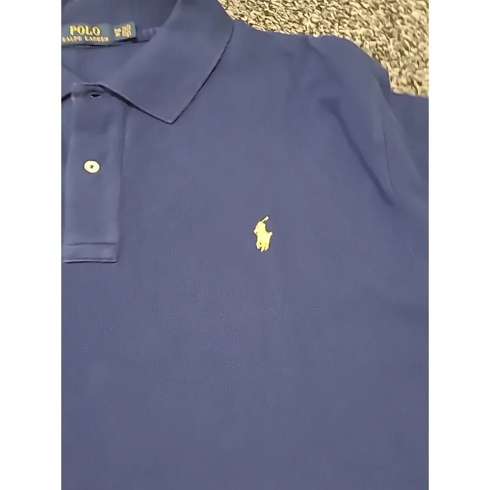 Polo Ralph Lauren Polo Shirt Adult‎ 3XB BIG Blue Casual Cotton Short Sleeve Men